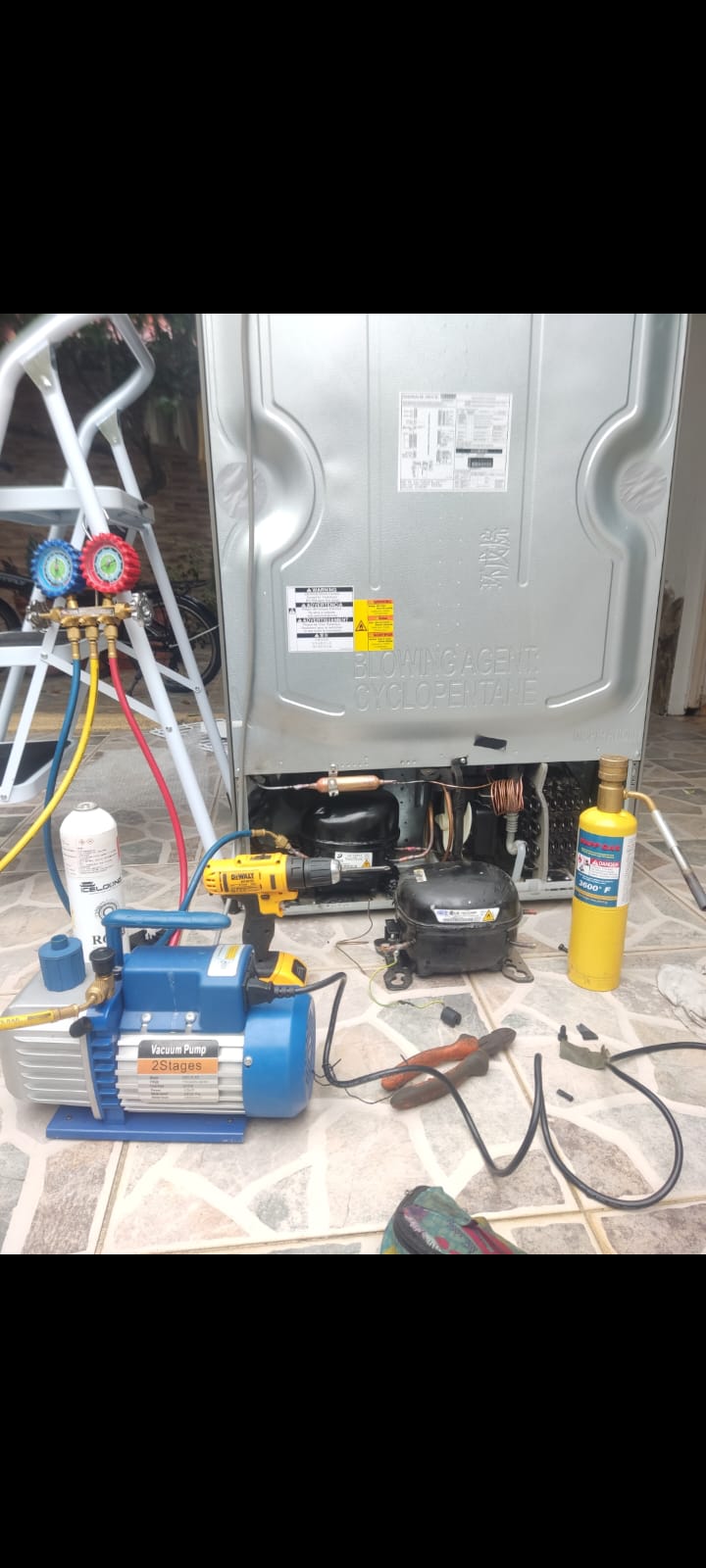 Cambio de compresor a nevera inverter LG