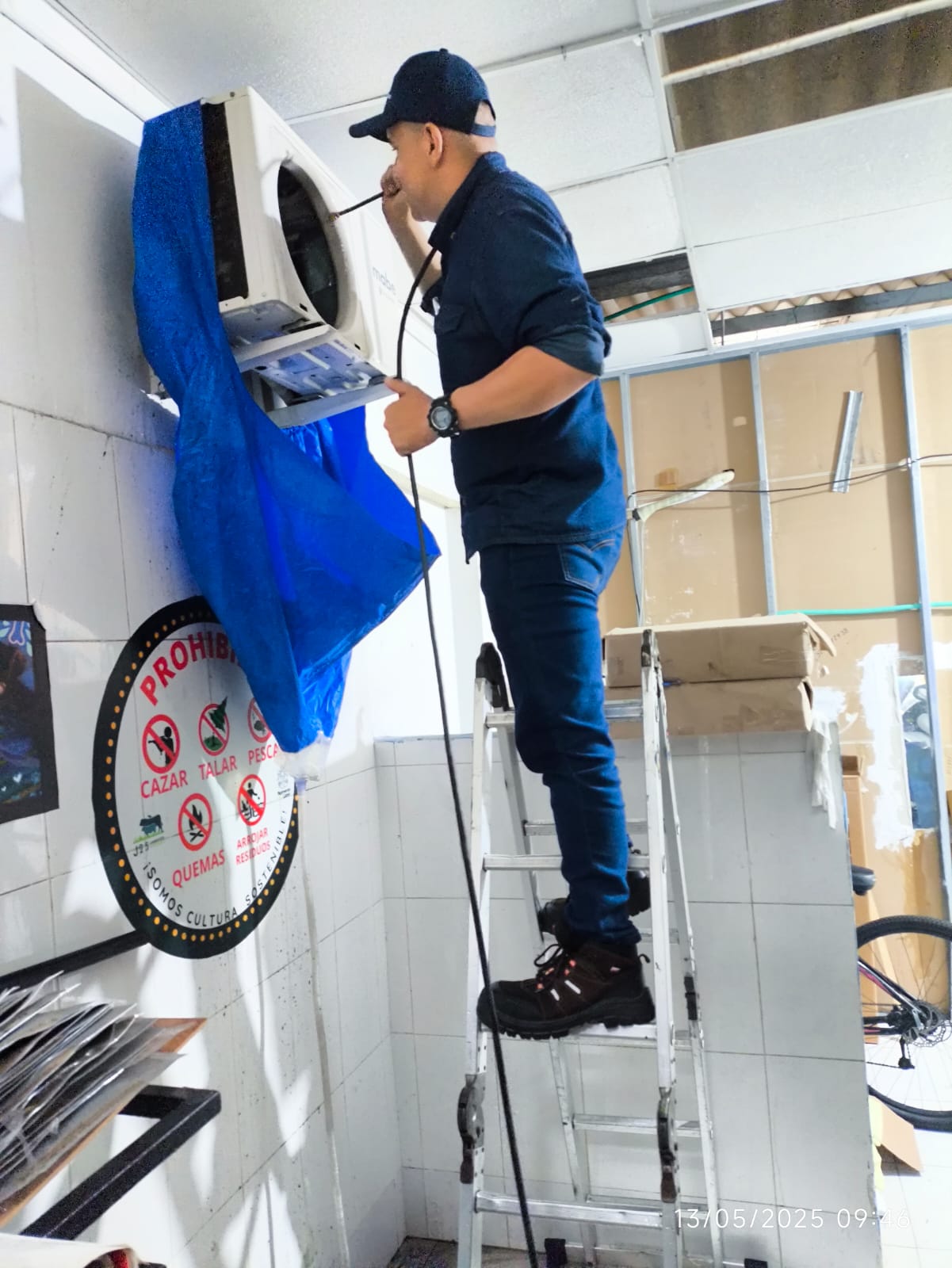 Electrodoméstico abierto